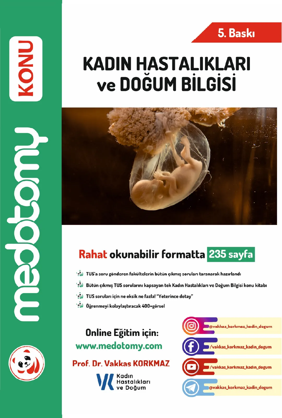 Medotomy Kadın Hastalıkları ve Doğum Konu Kitabı 5.Baskı/ Vakkas Korkmaz